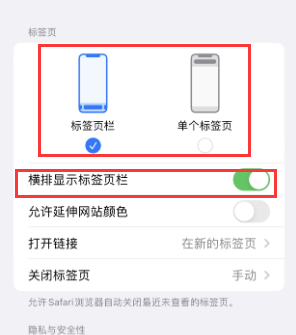 丰南iPhone授权维修分享Safari浏览器如何切换标签栏位置 